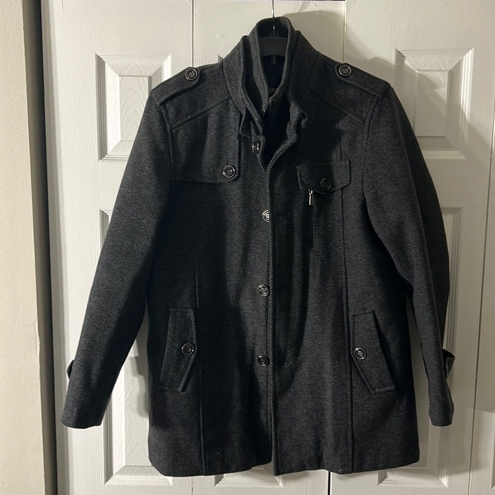 Whoop P coat, charcoal, whool, says 2x